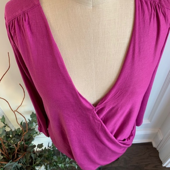 Banana Republic Surplice Deep V-Neckline Knit Top - Picture 7 of 9